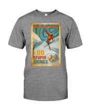 Skiing Don't Follow Me Premium Fit Mens Tee tile