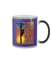 Lineman dad Color Changing Mug tile