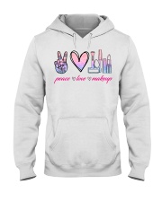 Peace Love Makeup Hooded Sweatshirt front