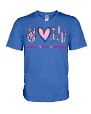 Peace Love Makeup V-Neck T-Shirt tile