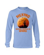 Cat Hexing because murder is wrong Long Sleeve Tee tile
