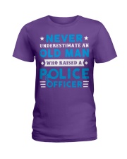 Police never underestimate an old man Ladies T-Shirt tile
