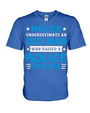 Police never underestimate an old man V-Neck T-Shirt tile