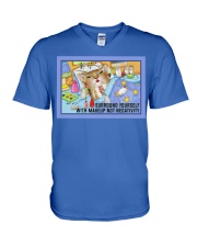 Surround yourself with makeup V-Neck T-Shirt tile