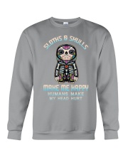 Sloth make me happy Crewneck Sweatshirt tile