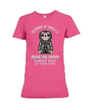 Sloth make me happy Premium Fit Ladies Tee tile