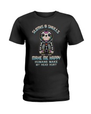 Sloth make me happy Ladies T-Shirt front