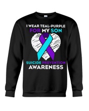 suicide prevention awareness shirt i wear teal pur Crewneck Sweatshirt thumbnail