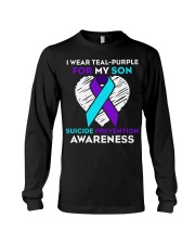 suicide prevention awareness shirt i wear teal pur Long Sleeve Tee thumbnail
