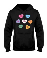 men women kids valentines day conversation hearts Hooded Sweatshirt thumbnail
