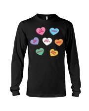 men women kids valentines day conversation hearts Long Sleeve Tee thumbnail