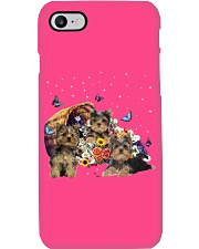 Yorkshire Terrier with flower basket for yorkshire terrier lover Phone Case tile