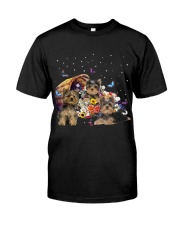 Yorkshire Terrier with flower basket for yorkshire terrier lover Classic T-Shirt front