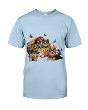 Yorkshire Terrier with flower basket for yorkshire terrier lover Classic T-Shirt tile
