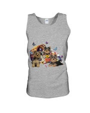Yorkshire Terrier with flower basket for yorkshire terrier lover Unisex Tank tile