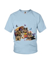 Yorkshire Terrier with flower basket for yorkshire terrier lover Youth T-Shirt tile
