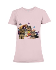 Yorkshire Terrier with flower basket for yorkshire terrier lover Premium Fit Ladies Tee tile