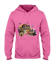 Yorkshire Terrier with flower basket for yorkshire terrier lover Hooded Sweatshirt tile