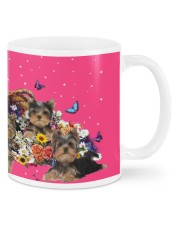 Yorkshire Terrier with flower basket for yorkshire terrier lover Mugs tile