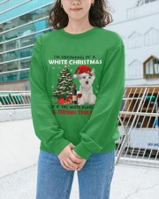 Westie i'm dreaming of a white Christmas - for Westie lover Crewneck Sweatshirt apparel-crewneck-sweatshirt-lifestyle-front-54