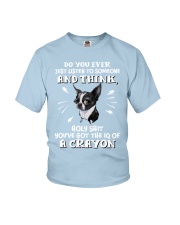 Boston Terrier you've got the IQ of a crayon for boston terrier lover Youth T-Shirt tile