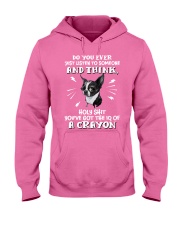 Boston Terrier you've got the IQ of a crayon for boston terrier lover Hooded Sweatshirt tile