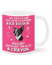 Boston Terrier you've got the IQ of a crayon for boston terrier lover Mugs tile