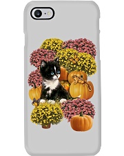 Cat flower pumpkin for cat lover Phone Case tile
