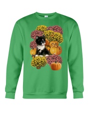 Cat flower pumpkin for cat lover Crewneck Sweatshirt tile
