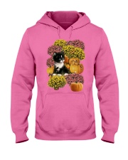 Cat flower pumpkin for cat lover Hooded Sweatshirt tile