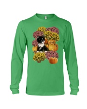 Cat flower pumpkin for cat lover Long Sleeve Tee tile