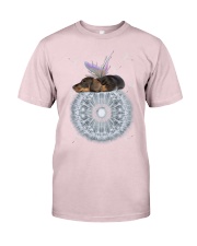 Dachshund little fairy sleeping on dandelion for dachshund lover Premium Fit Mens Tee tile