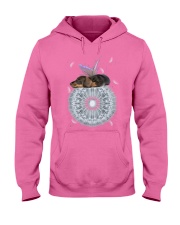 Dachshund little fairy sleeping on dandelion for dachshund lover Hooded Sweatshirt tile
