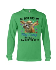 Cow don't try to play crazy with me for cow lover Long Sleeve Tee tile