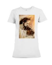 Jesus with lovely Allie Premium Fit Ladies Tee tile