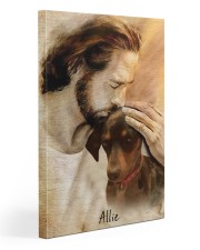 Jesus with lovely Allie canvas-wrap-print tile