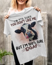 Cow i'm 100 sure IDGAF - for cow lover Classic T-Shirt apparel-classic-tshirt-lifestyle-front-117