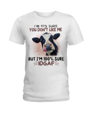 Cow i'm 100 sure IDGAF - for cow lover Ladies T-Shirt tile
