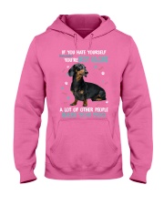 Dachshund if you hate yourself for dachshund lover Hooded Sweatshirt tile