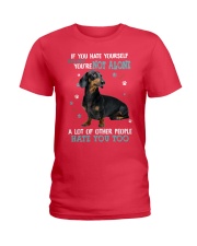 Dachshund if you hate yourself for dachshund lover Ladies T-Shirt tile
