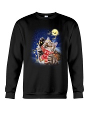 Cat playing with Christmas lights  - for Cat lover Crewneck Sweatshirt front