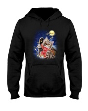 Cat playing with Christmas lights  - for Cat lover Hooded Sweatshirt tile