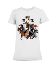 Full of Horses i'm ok - for Horses lover Premium Fit Ladies Tee tile