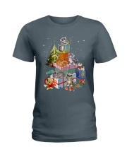 Funny Cats on gift boxes - for Cat lover Ladies T-Shirt tile