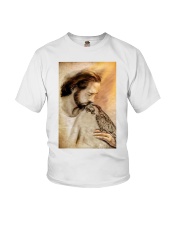 Jesus with lovely Parrot - for Parrot lover Youth T-Shirt tile