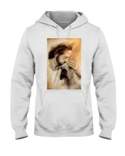 Jesus with lovely white dog cus Hooded Sweatshirt tile