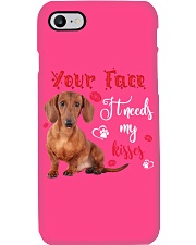 Dachshund your face needs my kisses for dachshund lover Phone Case tile