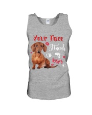 Dachshund your face needs my kisses for dachshund lover Unisex Tank tile