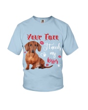 Dachshund your face needs my kisses for dachshund lover Youth T-Shirt tile