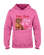 Dachshund your face needs my kisses for dachshund lover Hooded Sweatshirt tile